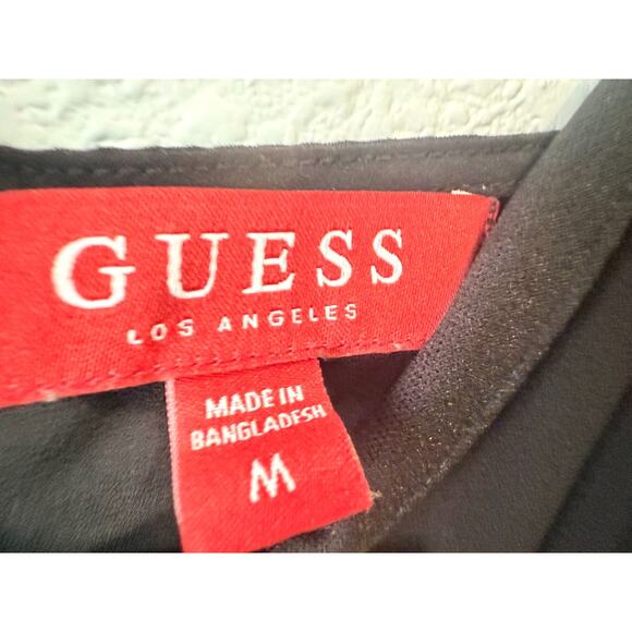 GUESS Dress Women's Maxi‎ Black Lace inset Boho, Romantic Spaghetti Strap Med - Picture 9 of 13